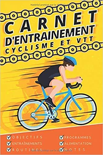 okumak Carnet D’entraînement Cyclisme Et VTT: Journal de bord de suivi d&#39;entraînement Vélo | 120 Pages | 54 Semaines | Dim A5