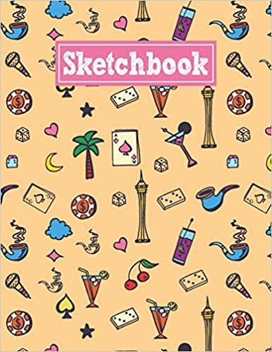 okumak Sketchbook: 8.5 x 11 Notebook for Creative Drawing and Sketching Activities with Las Vegas Themed Cover Design