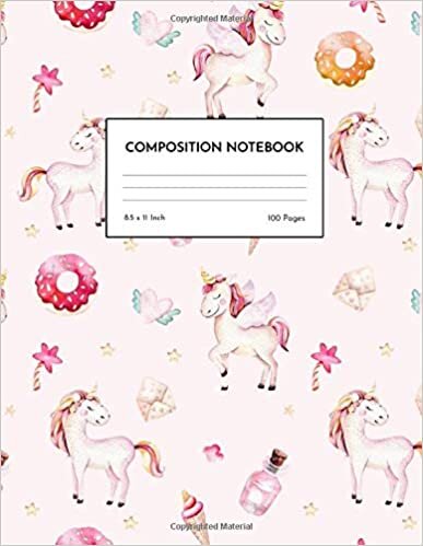 okumak Composition Notebook: Wide Ruled Nifty Unicorn Lined Paper Notebook Journal for Boys Girls Kids s Students for Back to School and Home College Writing Notes - Notes # 005674