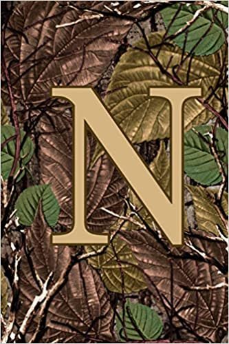 okumak N: Letter N Monogram Camo Camouflage Hunting Notebook &amp; Journal