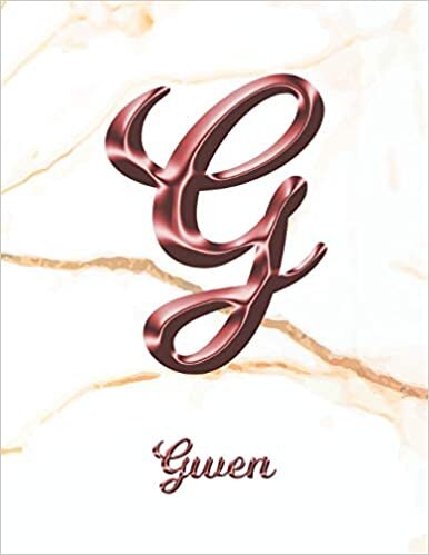okumak Gwen: 1 Year Weekly Planner with Note Pages (12 Months) | White Marble Rose Gold Pink Effect Letter G | 2020 - 2021 | Week Planning | Monthly ... | Plan Each Day, Set Goals &amp; Get Stuff Done
