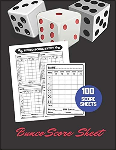 okumak Bunco Score Sheet: V.4 100 Bunco Score Pad for Dice game / Bunco Scorekeeping / Score Keeping Book Large size
