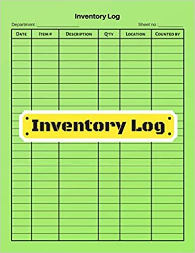 okumak Inventory log: V.4 - Inventory Tracking Book, Inventory Management and Control, Small Business Bookkeeping / double-sided perfect binding, non-perforated