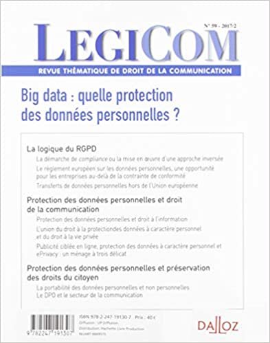 okumak Legicom n°59 - Big data, quelle protection des données personnelles ? (DZ.LEGIPRESSE)