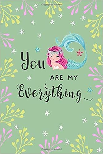 okumak You Are My Everything: 4x6 Password Notebook with A-Z Tabs | Mini Book Size | Floral Star Mermaid Design Green