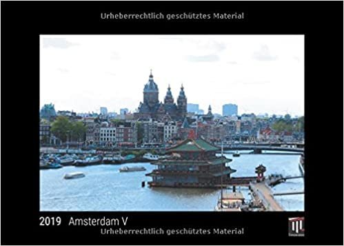 okumak Amsterdam V 2019 - Édition noire - Calendrier mural Timokrates, calendrier photo, calendrier photo - DIN A4 (30 x 21 cm)