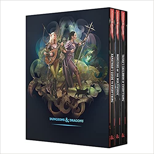 okumak Dungeons &amp; Dragons Rules Expansion Gift Set (D&amp;D Books)-Tasha&#39;s Cauldron of Everything + Xanathar&#39;s Guide to Everything + Monsters of the Multiverse + DM Scree (Kapak Değişebilir)