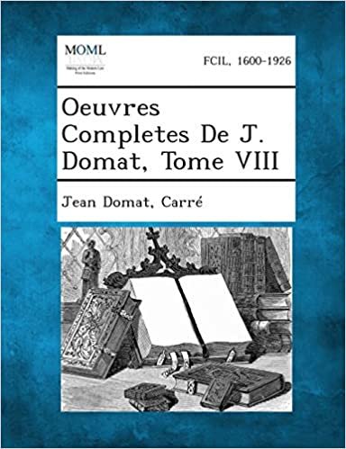 okumak Oeuvres Completes De J. Domat, Tome VIII