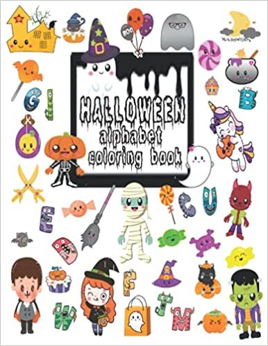 okumak Halloween Alphabet Coloring Book: Halloween Alphabet Coloring &amp; Tracing Book: A to Z Tracing And Coloring Pages For Toddlers &amp; Alphabet Coloring book for Kindergarten &amp; Preschool!