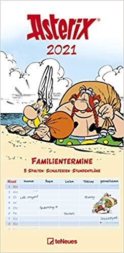 okumak Asterix 2021 Familienplaner - Familien-Timer - Termin-Planer - Kids - Kinder-Kalender - Familien-Kalender - 22x45