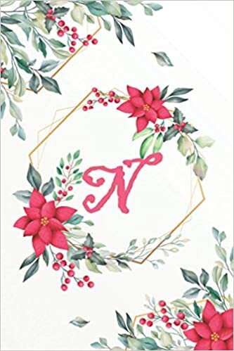 okumak N: Monogram Initial Notebook Letter N | birthday netebook | College Ruled| , Farmouse, Flowers, Woodgrain, Floral