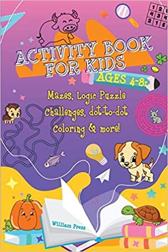 okumak Activity Book for Kids Ages 4-8: Fun &amp; Challenging Mazes, Logic Puzzle Challenges &amp; Dot to Dot Coloring (Hobby Photo Illustrator Therapy)