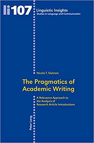 okumak The Pragmatics of Academic Writing : A Relevance Approach to the Analysis of Research Article Introductions : 107