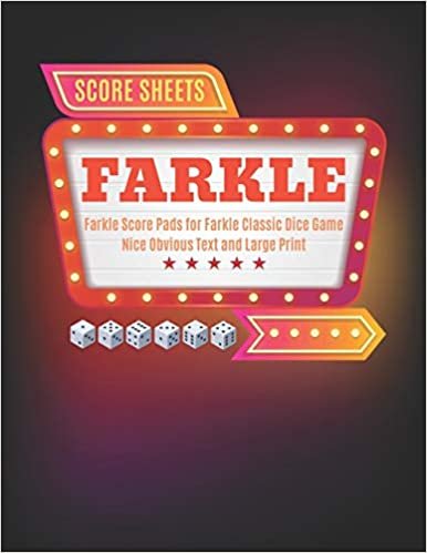 okumak Farkle Score Sheets: V.4 Elegant design Farkle Score Pads 100 pages for Farkle Classic Dice Game | Nice Obvious Text | Large size 8.5*11 inch (Gift) (F. Scoresheets)
