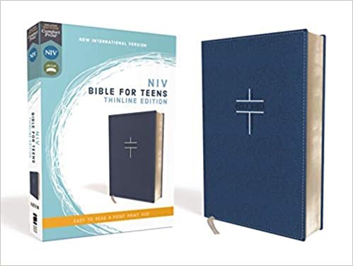 okumak Niv, Bible for Teens, Thinline Edition, Leathersoft, Blue, Red Letter Edition, Comfort Print