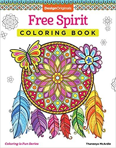 Free Spirit كتاب تلوين (coloring هو تصميم مرح) (الأصلية) 32 غريبة الأطوار & والمظهر الأنشطة الفنية من thaneeya mcardle على عالي الجودة ، extra-thick مثقبة صفحات تقاوم bleed-through
