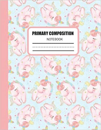 okumak Primary Composition Notebook: Unicorn Primary Ruled Composition Book, 100 Pages with Picture Space, Large: 8.5 x 11&quot; (Primary Composition Books k-2).