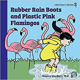 okumak Rubber Rain Boots and Plastic Pink Flamingos