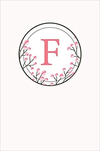 okumak F: 110 College-Ruled Pages | Monogram Journal and Notebook with a Classic Light Pink Background of Vintage Floral Watercolor Design | Personalized ... Journal | Monogramed Composition Notebook