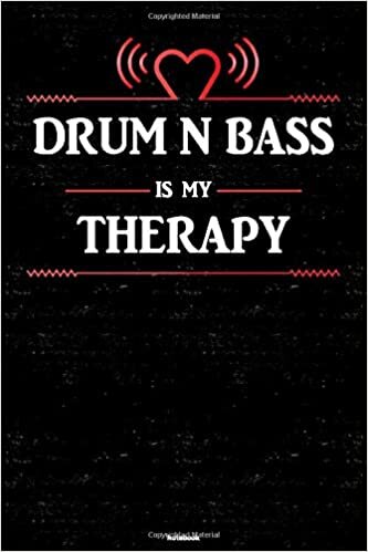 okumak Drum n Bass is my Therapy Notebook: Drum n Bass Heart Speaker Music Journal 6 x 9 inch 120 lined pages gift