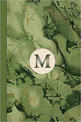 okumak Monogram M Marble Notebook (Leafy Green Edition): Blank Lined Marble Journal for Names Starting with Initial Letter M (Marble Notebooks Leafy Green)