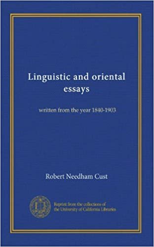 okumak Linguistic and oriental essays (v.4): written from the year 1840-1903
