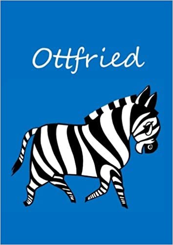 okumak Ottfried: individualisiertes Malbuch / Notizbuch / Tagebuch - Zebra - A4 - blanko