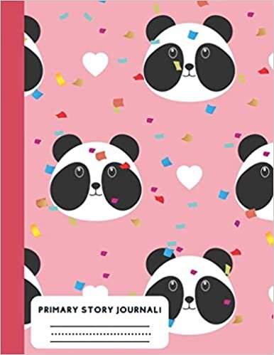 okumak cute panda Primary Story Journal for kids: panda composition notebook for Girls and Boys to draw and write, dotted midline and picture space, Grades K-2