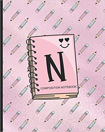 okumak Composition Notebook N: Monogrammed Initial Primary School Wide Ruled Interior Notebook
