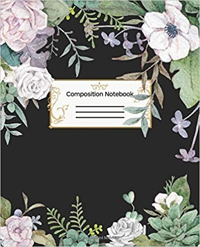 okumak Composition Notebook: Wide Ruled Lined Paper Notebook Journal Watercolor - Workbook for Girls Kids s Students for Back to School and Home College Writing Notes
