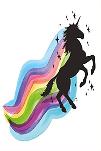 okumak Black Rainbow Unicorn with white notebook: Notebook graph paper 120 pages 6x9 perfect as math book, sketchbook, workbook and diary Black Unicorn with rainbow