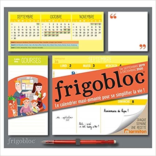 okumak Frigobloc 2020 hebdomadaire - Calendrier d&#39;organisation familiale / semaine (sept 2019 - Dec 2020). Le calendrier maxi-aimanté pour se simplifier la ... pour se simplifer la vie ! (P.BAC FRIGOGAMM)