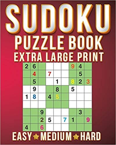 okumak Sudoku Book Easy: Sudoku Extra Large Print Size One Puzzle Per Page (8x10inch) of Easy,Medium Hard Brain Games Activity Puzzles Paperback Books with for Men/Women &amp; Adults/Senior