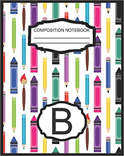 okumak Composition Notebook B: Monogrammed Initial Elementary School Wide Ruled Interior Notebook