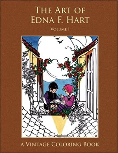 okumak The Art of Edna F. Hart Vintage Coloring Book