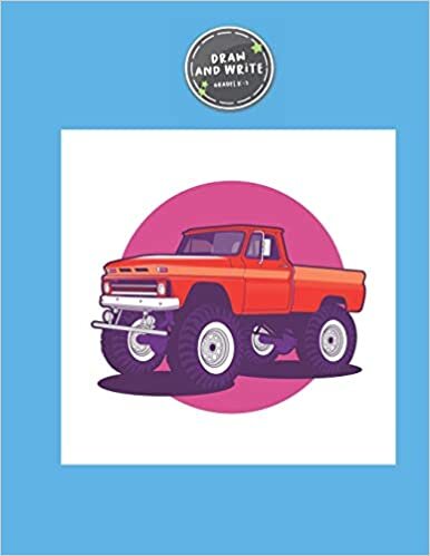 okumak Draw And Read Grades K-3: Big Monster Truck Blue Primary Story Journal: Dotted Midline and Picture Space Practice Writing Letters Preschoolers ... Book 110 Pages Glossy Fun For Boys or Girls