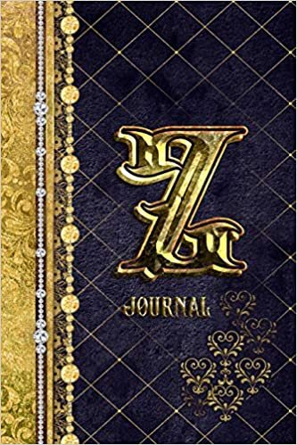 okumak Z Journal: Letter Z Initial Monogram Lined Notebook - Elegant Diamond and Gold Print