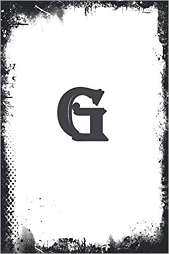 okumak G: Monogram Initial Notebook Letter G | 6&quot; x 9&quot; - 110 pages, College Ruled| Rustic, Farmouse, Woodgrain, Floral