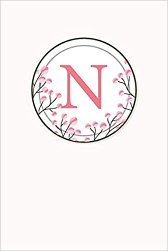 okumak N: 110 College-Ruled Pages | Monogram Journal and Notebook with a Classic Light Pink Background of Vintage Floral Watercolor Design | Personalized ... Journal | Monogramed Composition Notebook