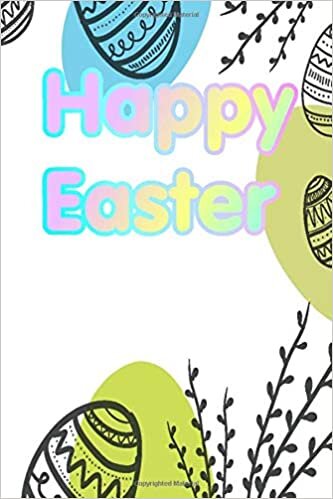 okumak Happy Easter: Handwriting Practice Paper for Kids Notebook with Dotted Lined Sheets for K-3 Students 120 pages 6&quot;x9&quot;