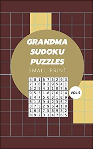 okumak Grandma Sudoku Puzzles Small Print Vol 5: Logic and Brain Mental Challenge Puzzles Gamebook with solutions, Indoor Games One Puzzle Per Page Gift ... Birthday, Christmas, Thanksgiving, Reunion