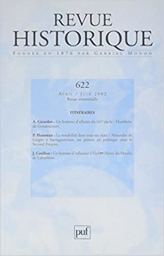 okumak Revue historique 2002, n° 622: Itinéraires