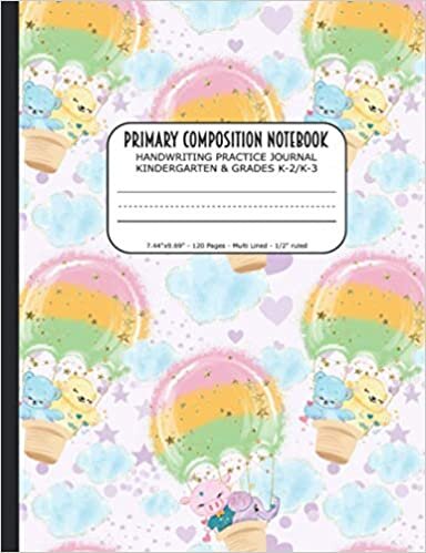 okumak Primary Composition Notebook | Handwriting Practice Journal Kindergarten &amp; Grades K-2/K-3: Handwriting Practice Paper with 3 Lines (Dotted Midline) | ... | Cute Teddy Bear Cover for Boys &amp; Girls