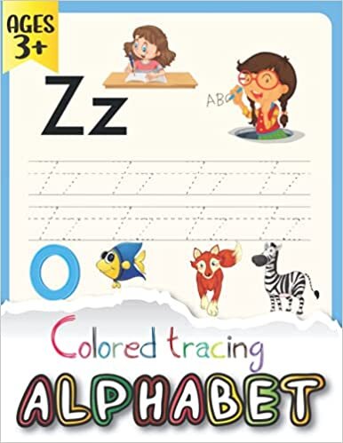 okumak Colored Tracing Alphabet AGES 3+: Cursive handwriting and learning workbook | Gift for girls, Adults, Kids, Preschoolers, Teens