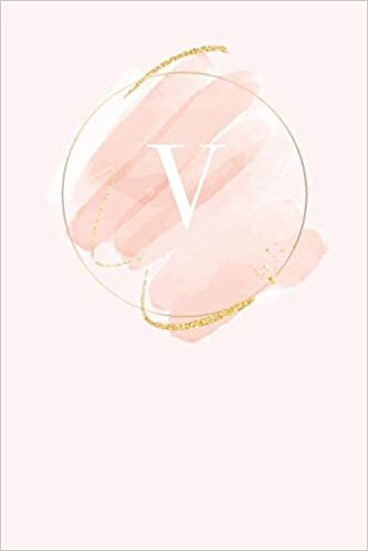 okumak V: 110 Sketchbook Pages (6 x 9) | Light Pink Monogram Sketch and Doodle Notebook with a Simple Modern Watercolor Emblem | Personalized Initial Letter | Monogramed Sketchbook