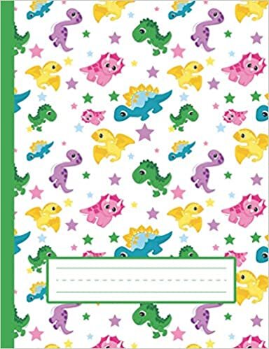 okumak Baby Dinosaurs - Dinosaur Primary Story Journal To Write And Draw For Grades K-2 Kids: Standard Size, Dotted Midline, Blank Handwriting Practice Paper With Picture Space For Girls, Boys