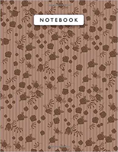 okumak Notebook Fuzzy Wuzzy Color Mini Vintage Rose Flowers Small Lines Patterns Cover Lined Journal: A4, Planning, Monthly, 21.59 x 27.94 cm, Work List, 8.5 x 11 inch, 110 Pages, Wedding, College, Journal