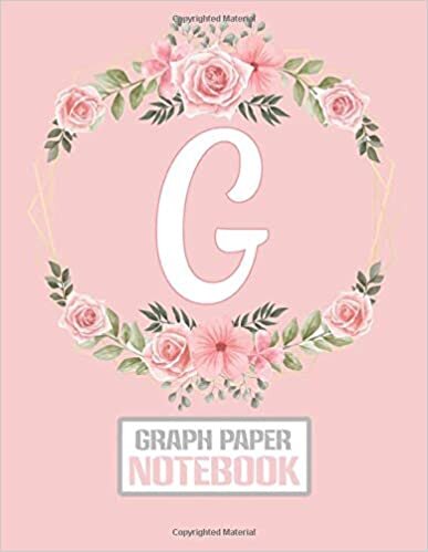 okumak Cute Rose Pink Floral G Monogram Initial letter G Graph Paper Composition Notebooks gifts for Girls &amp; Women who like flowers, Writing, math, Science &amp; ... Graphing Paper Note Book - Size 8.5 x 11 inch