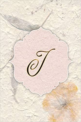 okumak J: Beautiful Flower Journal, Monogram Initial Letter J Lined Diary Notebook