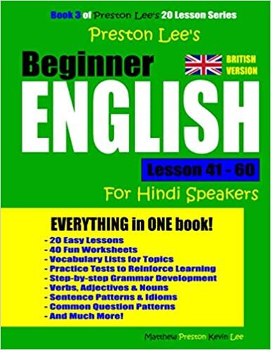 okumak Preston Lee&#39;s Beginner English Lesson 41 - 60 For Hindi Speakers (British)